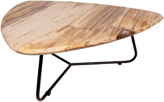 PTMD Table basse Deeba - 95x85x36 cm - Bois - Naturel - Set de 5