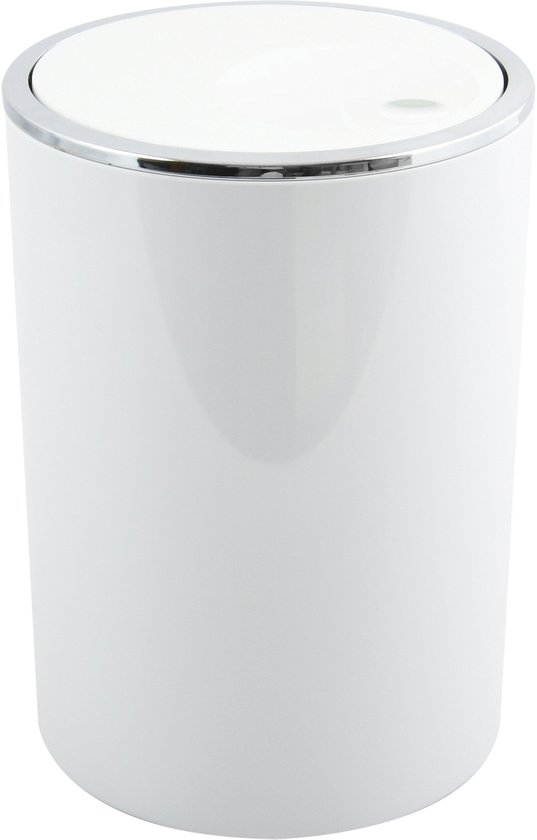 MSV Pedaalemmer 6L - KAMAKA - Prullenbak Badkamer - ABS - Wit