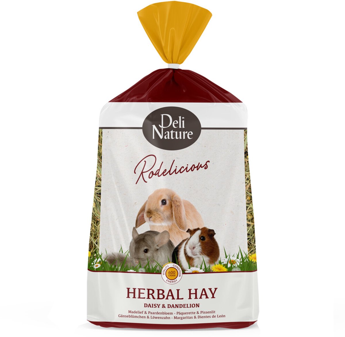 Deli Nature Rodelicious Kruidenhooi Madelief & Paardenbloem – 6 x 600gr – Voordeelverpakking