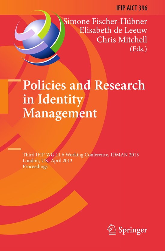 Policies & Research In Identity Manageme - cover