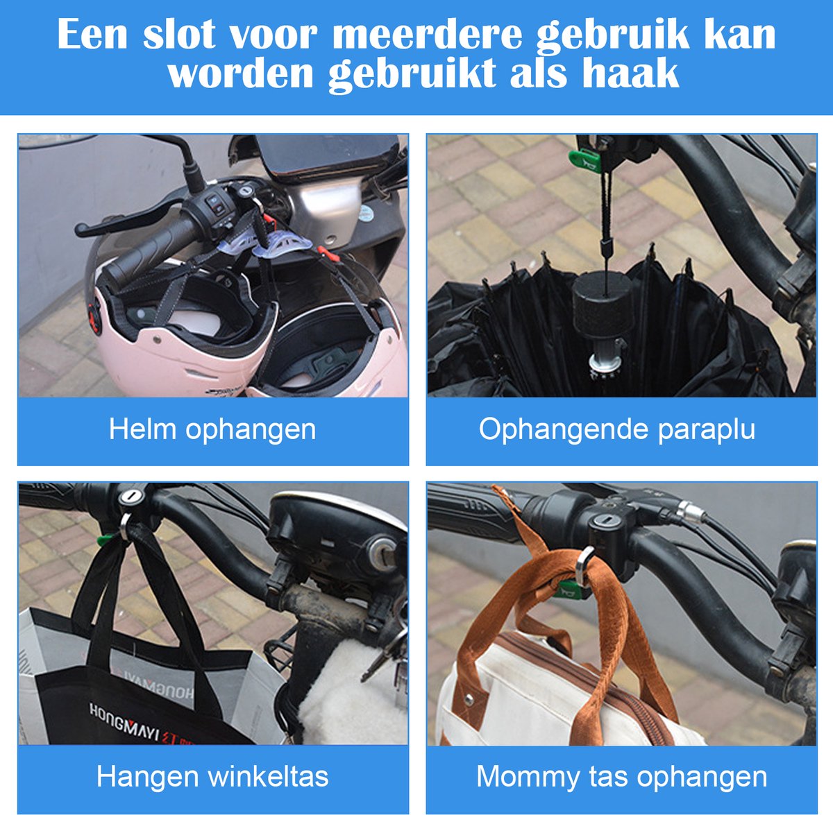 1 stuk Helmslot with 2 Keys -Slot voor Helm -Slot voor Fietshelm-Motorcycle Helmet Lock - Motorcycle Helmet Safety Lock-Motorcycle Gadget-Motorcycle accessories — cadeau in Cadeau-ideeën - foto 7