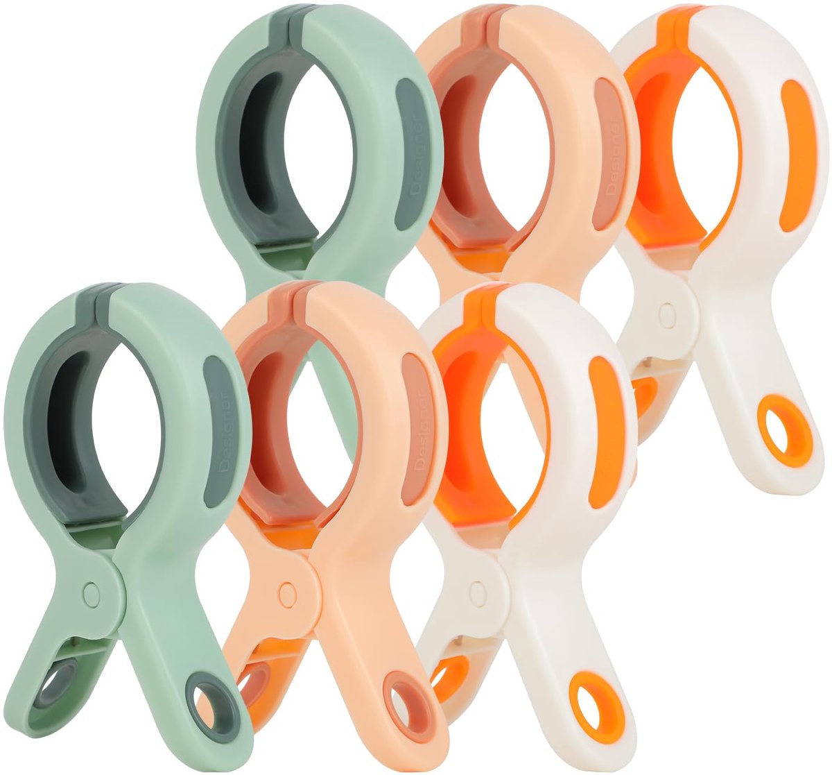 Ibenzoa® Set van 6 robuuste en winddichte wasknijpers voor veelzijdig gebruik binnen en buiten
