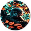 Aap, Surrealistisch, Gorilla, Blauw, Oranje, Zwart, Groen, Rood