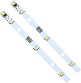 Lot De 2 Bandes LED Pour Réfrigérateur - DC12V 2W, Remplacement Pour E349766, MDDZ-162A, 1629348, 1529227 - Lumière Froide 10000-12000K - 4
