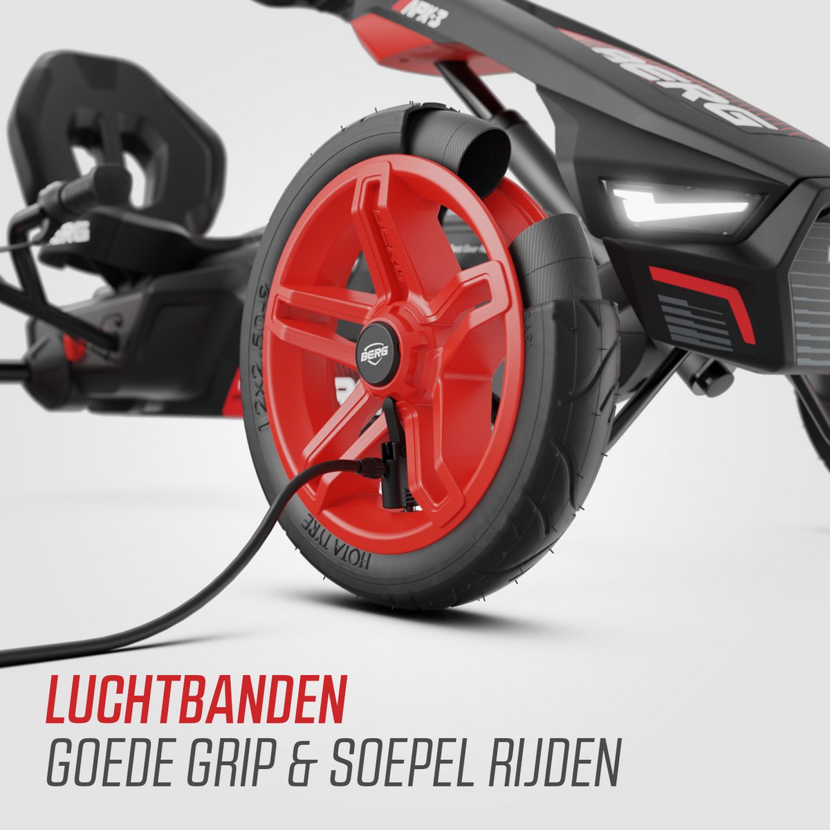 BERG Rally APX Red 3 Gears Skelter - 4+ Jaar - Verstelbare Stoel - Drie versnellingen - LED verlichting - Soundbox Race - Rood — afbeelding 7
