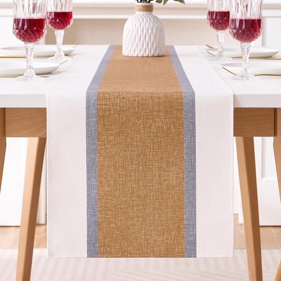 YUNSHANGHE Tafelloper, waterdicht, 40 x 240 cm, lente, modern, linnenlook, afwasbaar, tafelband, perfect voor eetkamer, party, feestdag, decoratie (groen