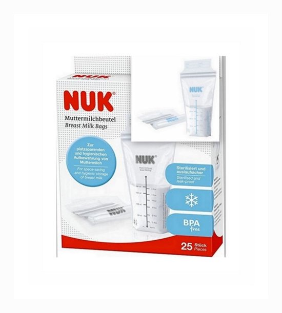NUK - Breast Milk Bag - zakje moedermelk bewaren - 25 stuks - 180 ml van Nuk — afbeelding 2