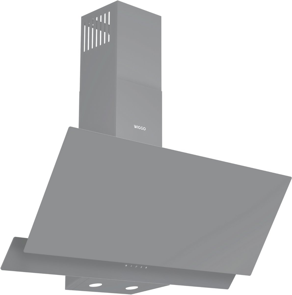 Wiggo WE-D932G(G) - Schuine Afzuigkap - 90cm - Grijs Dubbel Glas