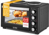 Bol.com TZS First Austria Vrijstaande Oven 30L - Convectie Mini oven met kookplaten - 3200W - max 230°C aanbieding