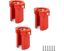 Allecto Plus - Gereedschap voor kraanmoerbevestiging 3-delig - Keukenkraan installatie 32 mm - Eenvoudige montage - Badkamer en keuken verbouwing - Roestvrij staal