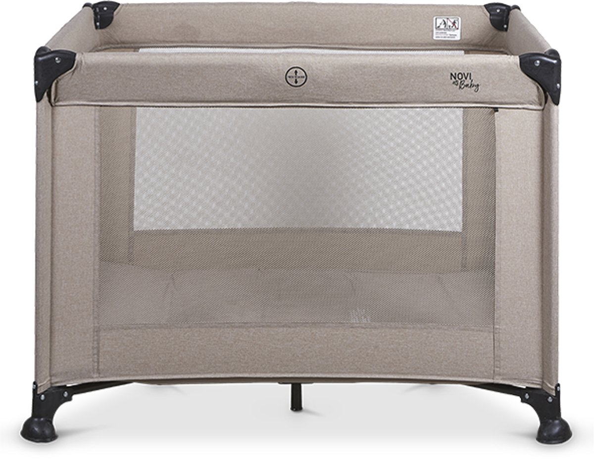 Novi Baby Nolan Luxe Air+ Campingbed/Box - Zand Melange - Compact inklapbaar campingbed - Inclusief transporttas thumbnail 3