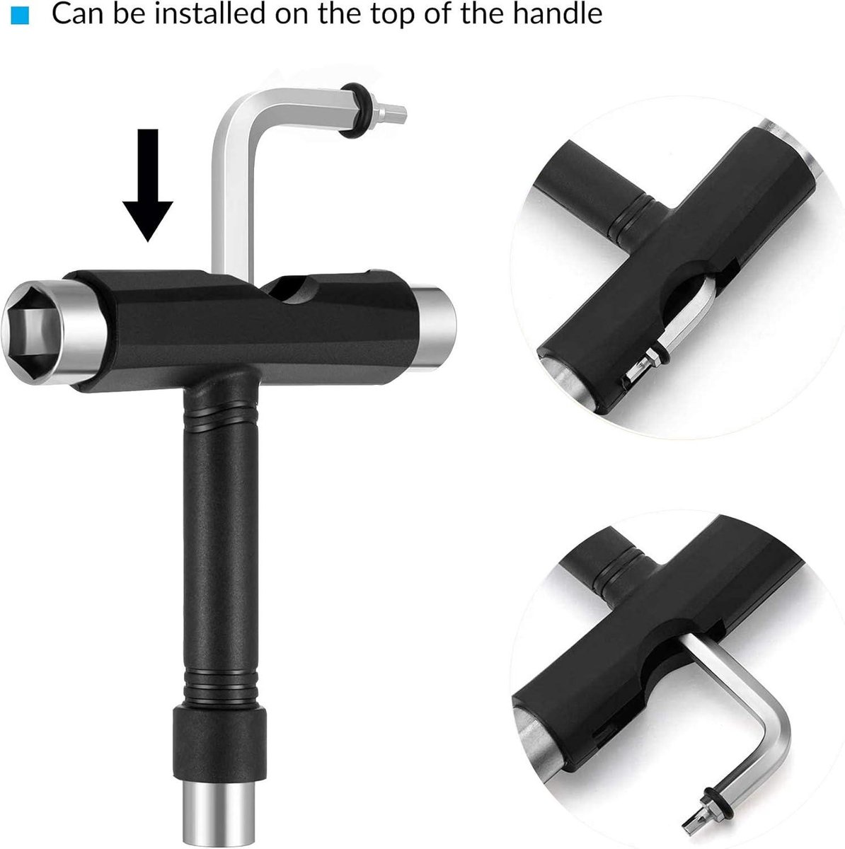 JGS Premium Multifunctionele Skateboard Moersleutel Tool Draagbaar Skateboard-gereedschap Met Skate-lagers en Schroeven Any