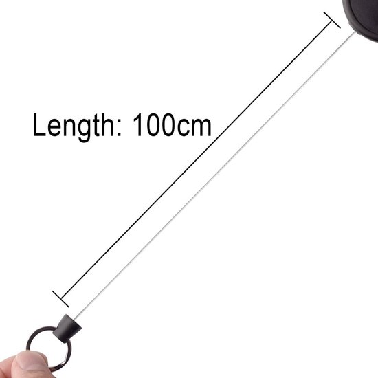 Uittrekbare sleutelhanger Key-Bak Original RVS 60 cm