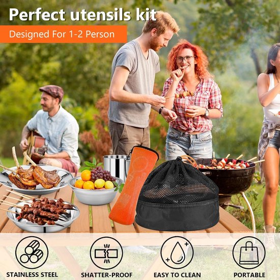 Camping mok - beker van roestvr staal - kalas serie - 400ml - Kampeeraccessoires