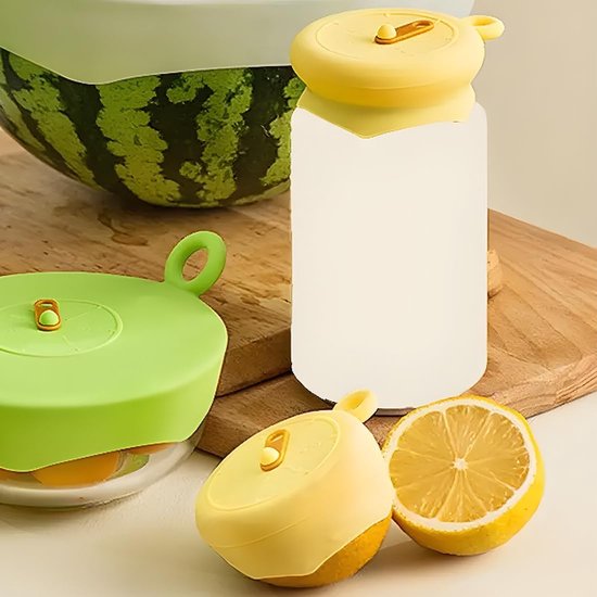 Siliconen deksels, 6 stuks siliconen deksels rekbaar, 9 cm voedselopslagdeksels, yoghurtbekers, siliconen stretchdeksel voor blikjes, fruit, schalen, bekers, transparant