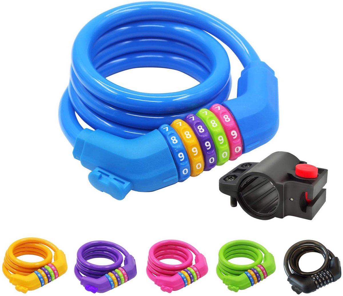 Ibenzoa® Fietsslot Met Cijfercode Combinatie - Hoog Veiligheidsniveau Voor Fiets En Motorfiets