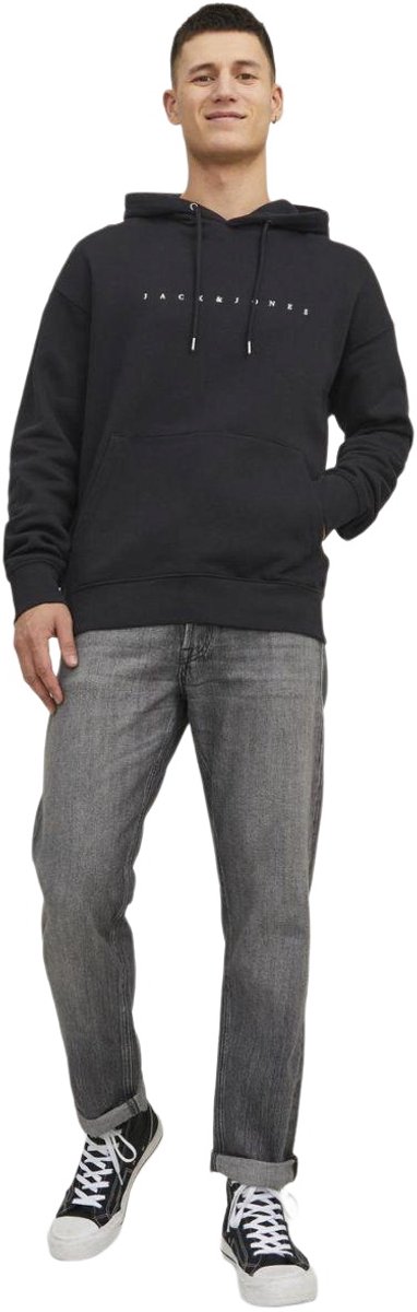 JACK & JONES Star jj sweat hood regular fit - heren hoodie katoenmengsel met capuchon - zwart — afbeelding 17