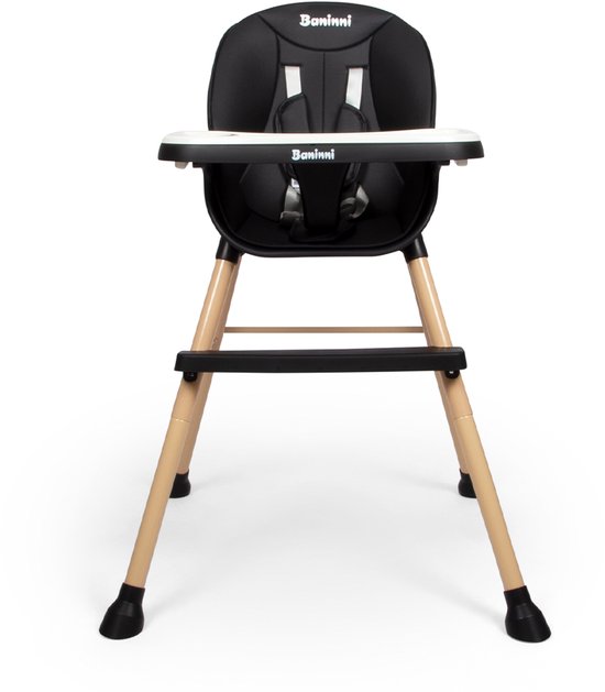 Baninni 4-in-1 Kinderstoel - Meegroeistoel Inigo Zwart van Baninni — afbeelding 3