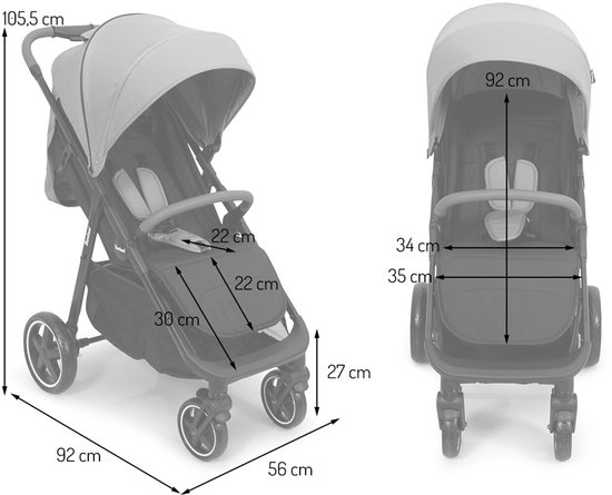 Baninni Multi Standen Kinderwagen Ditta Grijs van Baninni — afbeelding 5