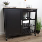 Bol.com Milton & Oldbrook Keukentrolley Graz Zwart aanbieding