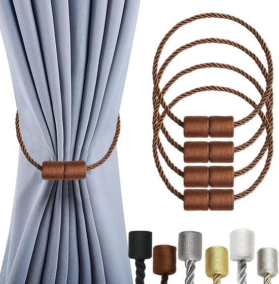Magnetische gordijnbinders, 2-pack raamgordijn decoratieve metalen clips Geen boren
