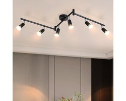 NETTLIFE Opbouwspot - Plafondspot met 6 lichtpunten - GU10 fitting - spots - zwart Plafondlamp - L 108 cm - draaibar - kantelbaar - plafoniere - zonder Lichtborn