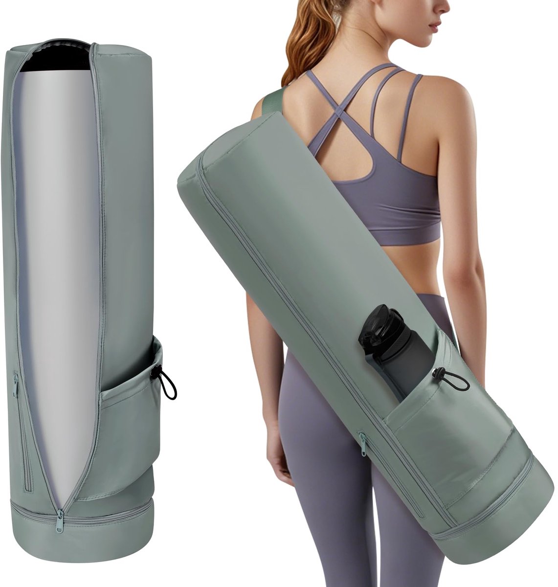 Ibenzoa® Yogatas voor dames – sporttas met nat vak voor yogamat & waterfles