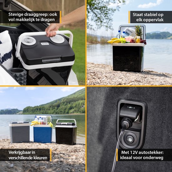 TZS First Austria Thermo-Elektrische Koelbox 12V en 230 volt - 32L - Frigobox - Zwart van TZS First Austria — afbeelding 3