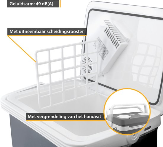 TZS First Austria Thermo-Elektrische Koelbox 12V en 230 volt - 32L - Frigobox - Grijs van TZS First Austria — afbeelding 5
