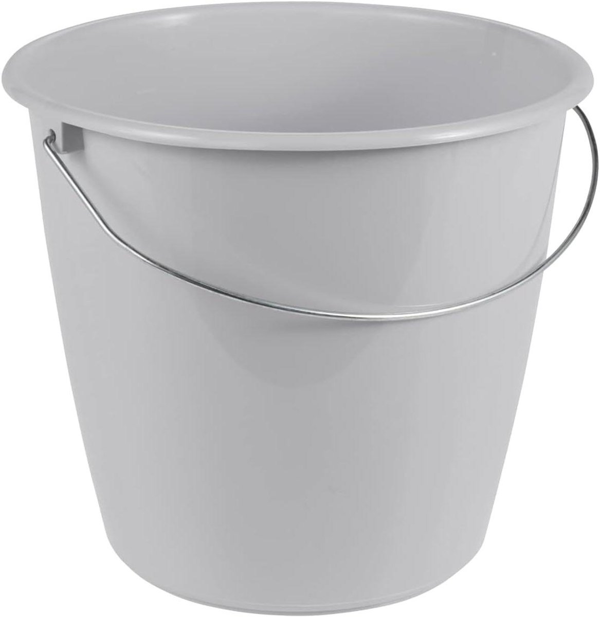 Emmer met metalen beugel 5 l polypropyleen 24 x 24 x 20 cm Nordic Grey