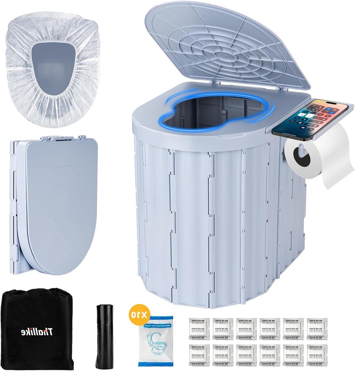 Campingtoilet extra groot - draagbaar en multifunctioneel