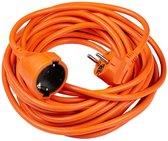 Technik Verlengsnoer 10 meter - H05VV-F - 3x1.5mm² - Geaard - Oranje