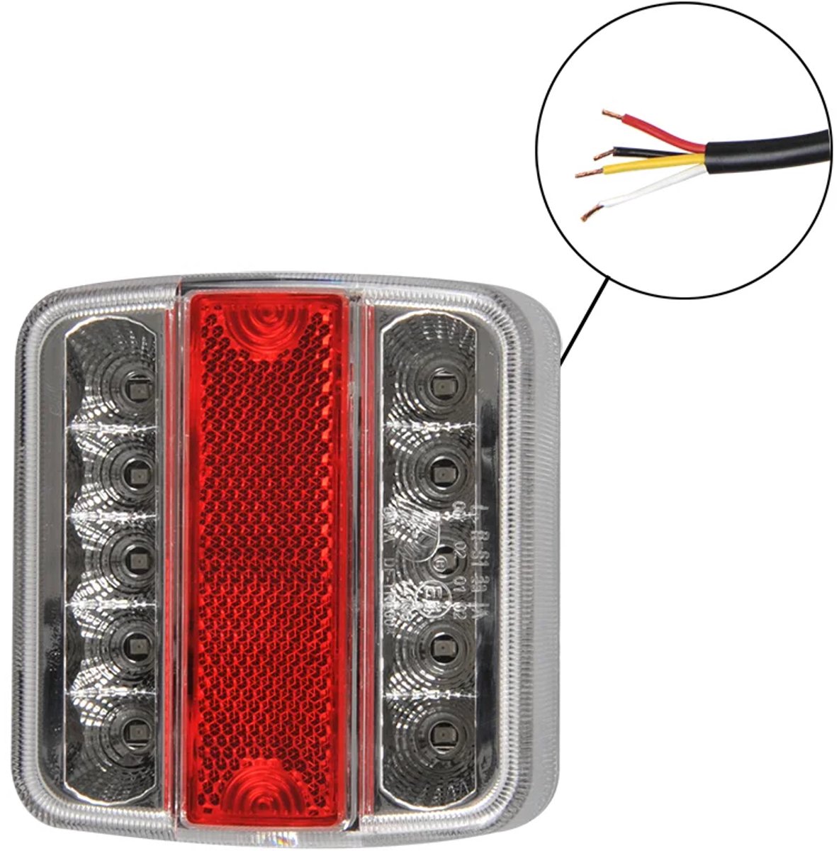 ProPlus Achterlicht - 4 functies - Kentekenplaatverlichting - Richtingaanwijzer - Remlicht - 98x105mm - 14LED