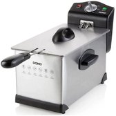 Bol.com DOMO DO514FR Friteuse – Frituurpan - 3L – 2000W – RVS/Zwart aanbieding