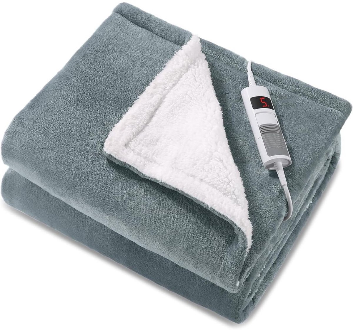 Thuys – Warmtedeken Stoel – Stoelverwarmer – Elektrisch Deken – 180 x 130 x 1cm – Lichtgrijs