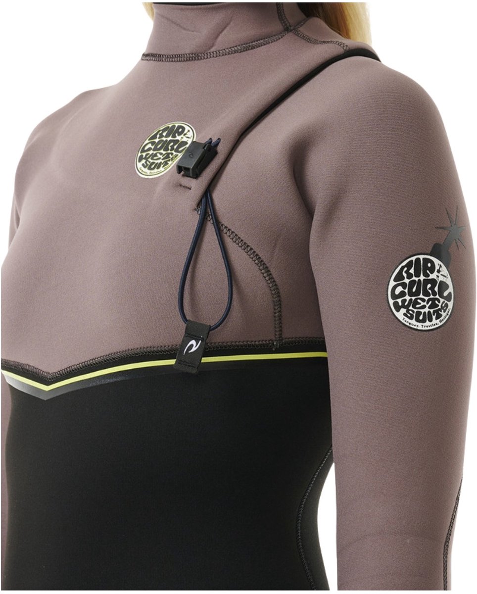 2025 Rip Curl Dames E-Bomb 3/2mm Ritssluiting-vrij Wetsuit - Eg