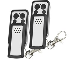 Poortafstandsbediening - Compatibel met 114253/104257/104251 - Voor Avidsen/Extel Automatisering - 433.92MHz - Zwart/Grijs - 2 Stuks