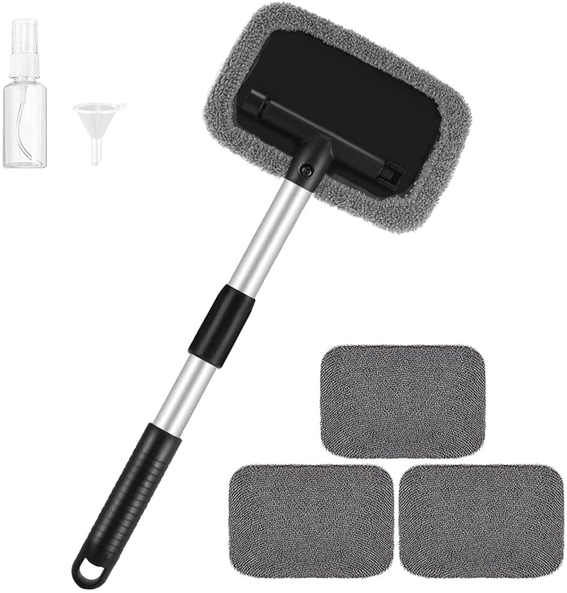 Voorruit reinigingsborstel - microvezel pads voor effectieve autoreiniging - 4 stuks