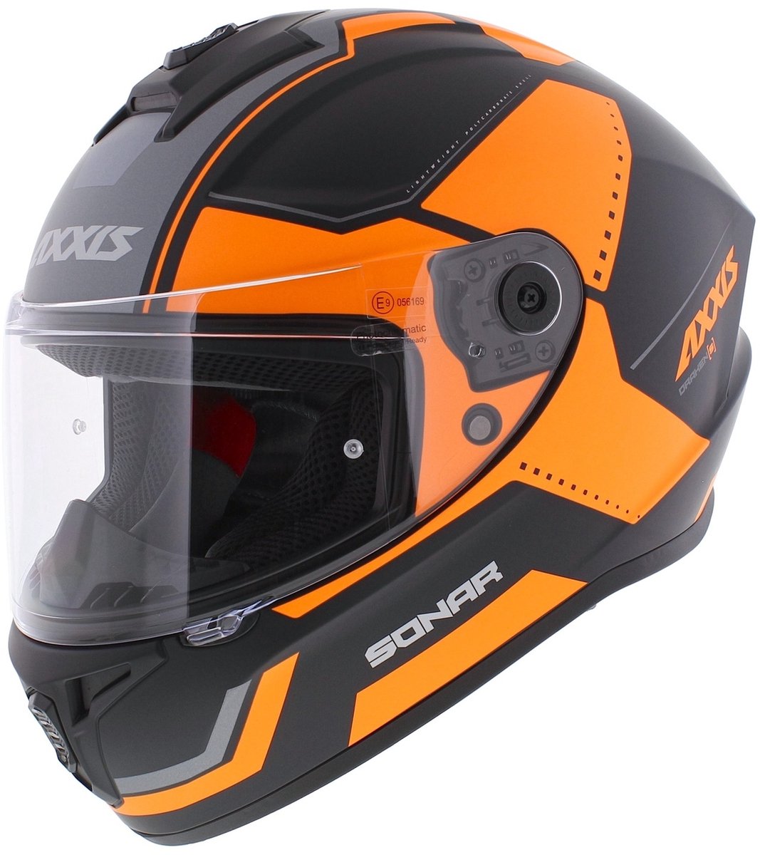 Axxis Draken S helm Sonar mat oranje S