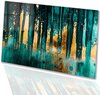 Abstract, Abstract expressionisme, Bossen, Groen, goud, blauw, zwart, geel