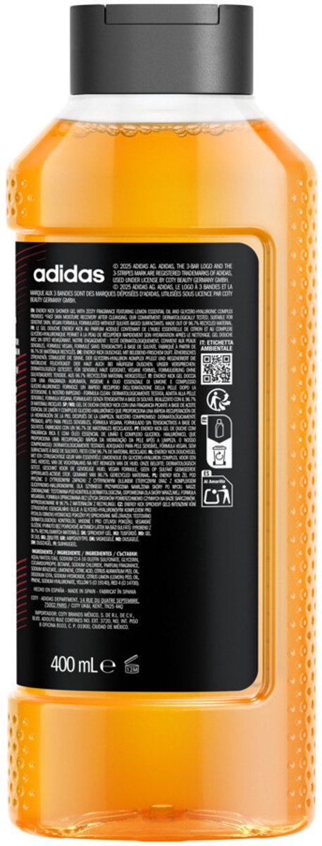 Adidas Shower Gel Active Skin & Mind Energy Kick M - 400 ml