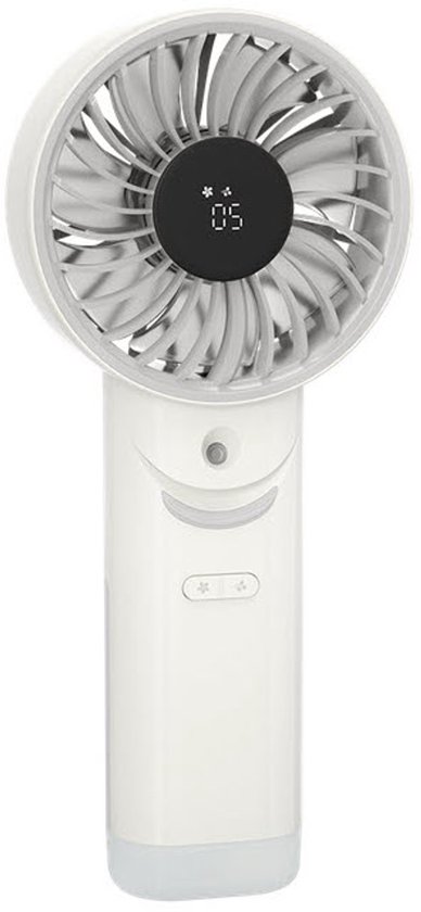 Opklapbare oplaadbare ventilator Nitecore izzCool 30 met nevelfunctie, 5 snelheden, draagbaar, USB-C laadbaar