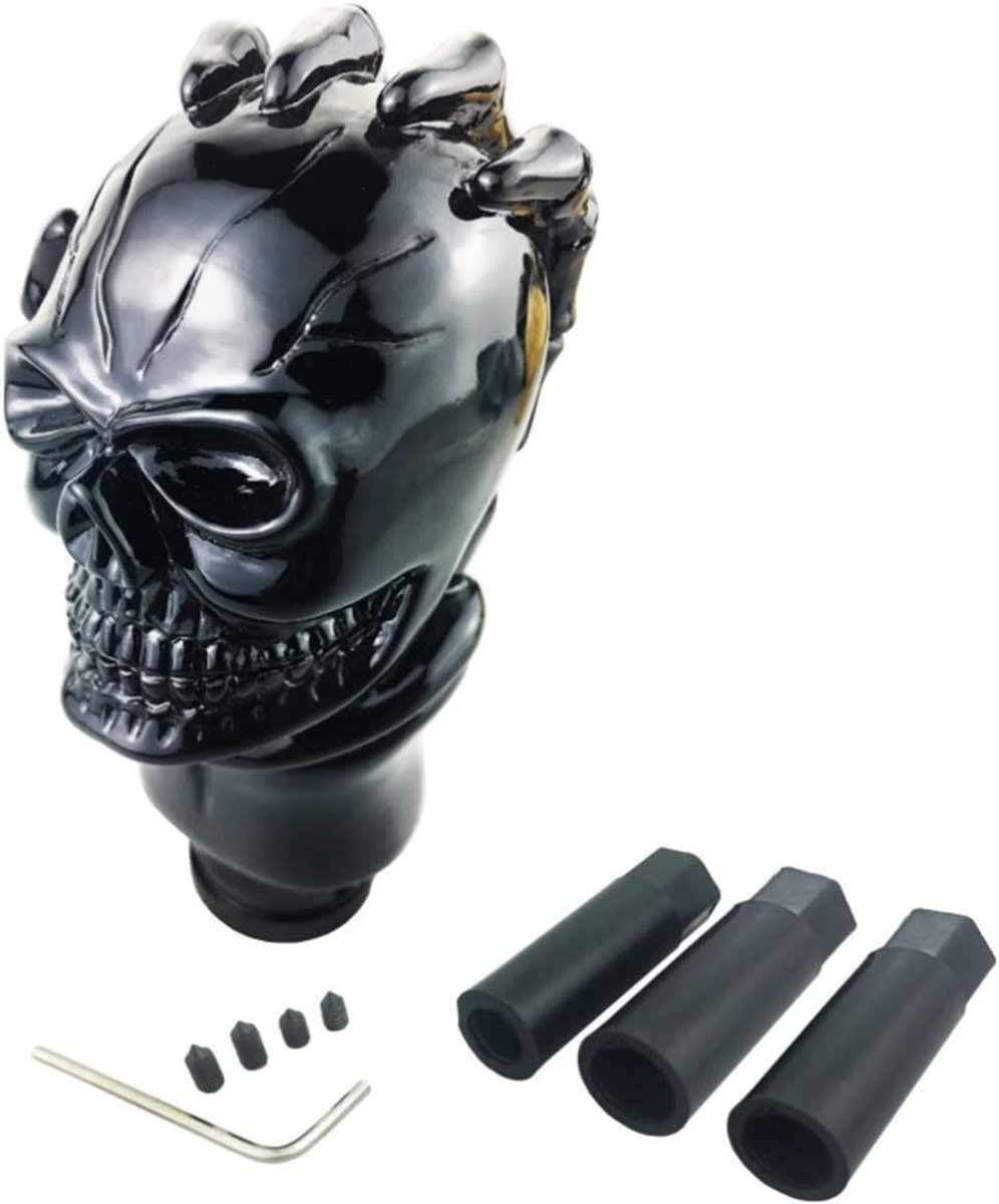 ByShane - Pookknop voor handmatige auto - skelet design - zwart met skelet - versnellingspook auto