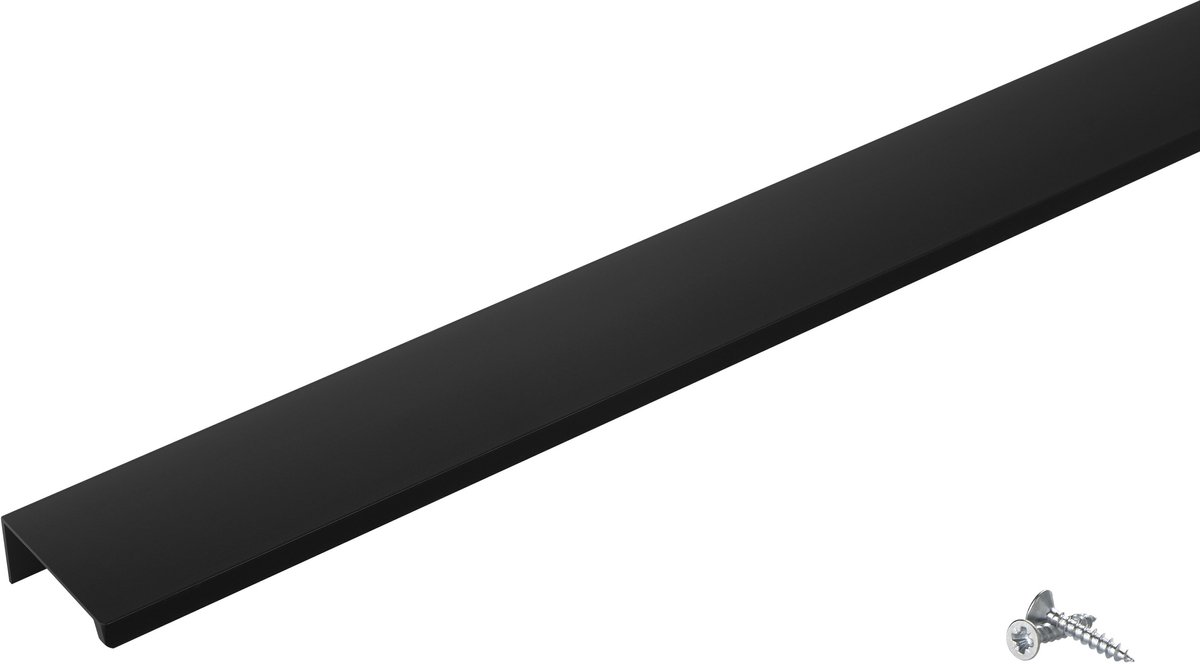 SOTECH 10 stuks meubelgrepen Blanket Jane 480 mm zwart BA 4 x 110 mm kastgrepen voor montage aan de binnenzijde van het front incl. bevestigingsschroeven