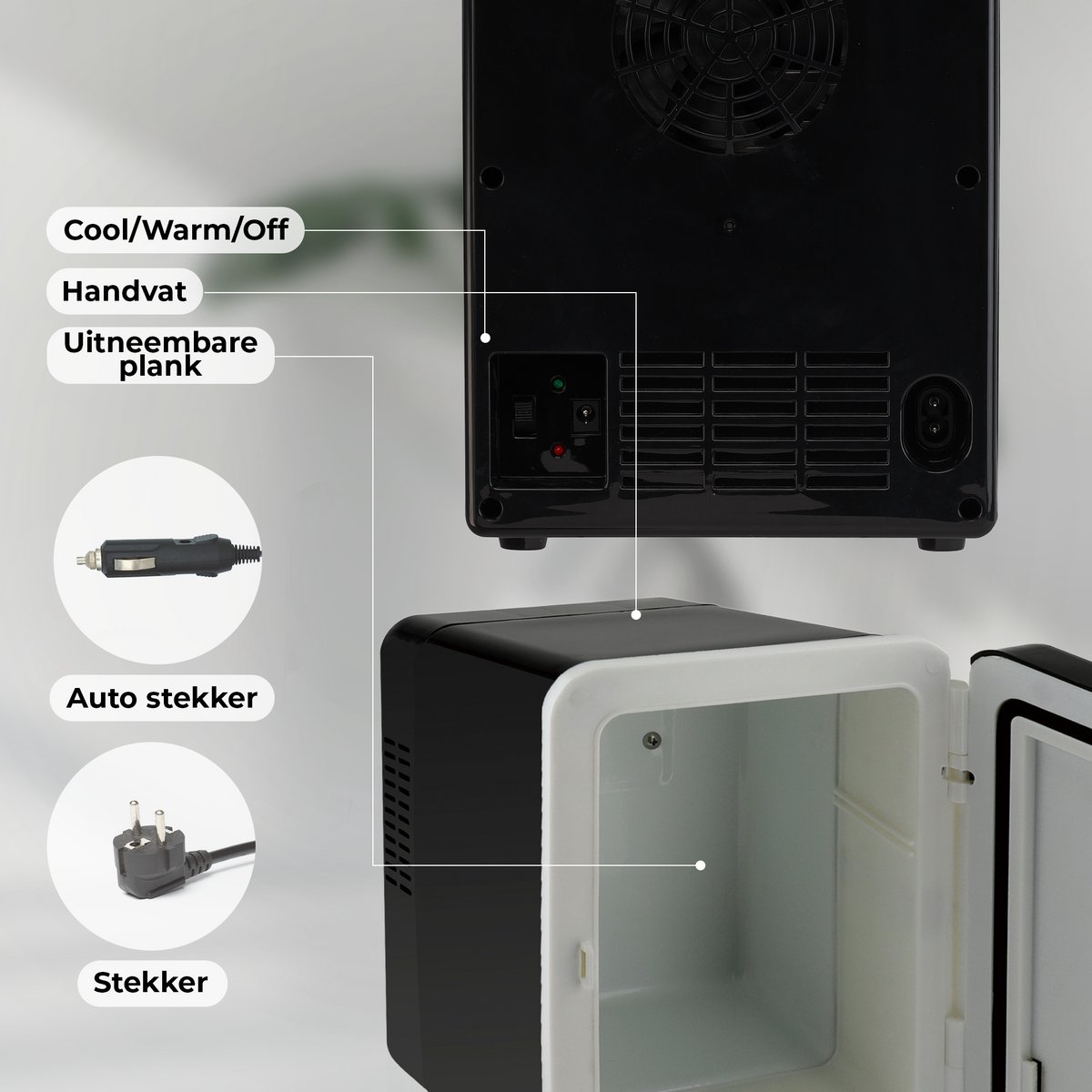 Denver Mini Koelkast - Koelen en Verwarmen - Skincare fridge - 12v Auto aansluiting - MFR404 — afbeelding 2
