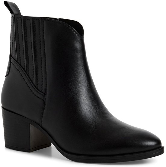 MARCO TOZZI Stiefel Leder Schnürstiefel, Absatzform: Blockabsatz