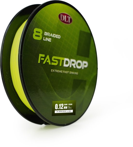 DLT FastDrop 8-Braid - Sinking - 200m - 0.14mm - Yellow - 10kg - Gevlochten Vislijn van Merkloos — afbeelding 3
