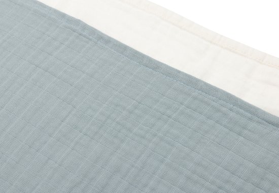 Jollein - Hydrofiele Doek Small 70x70cm - Inbakerdoek - Zacht Katoen - 4 Stuks - Sea Green/Ivory van Jollein — afbeelding 5