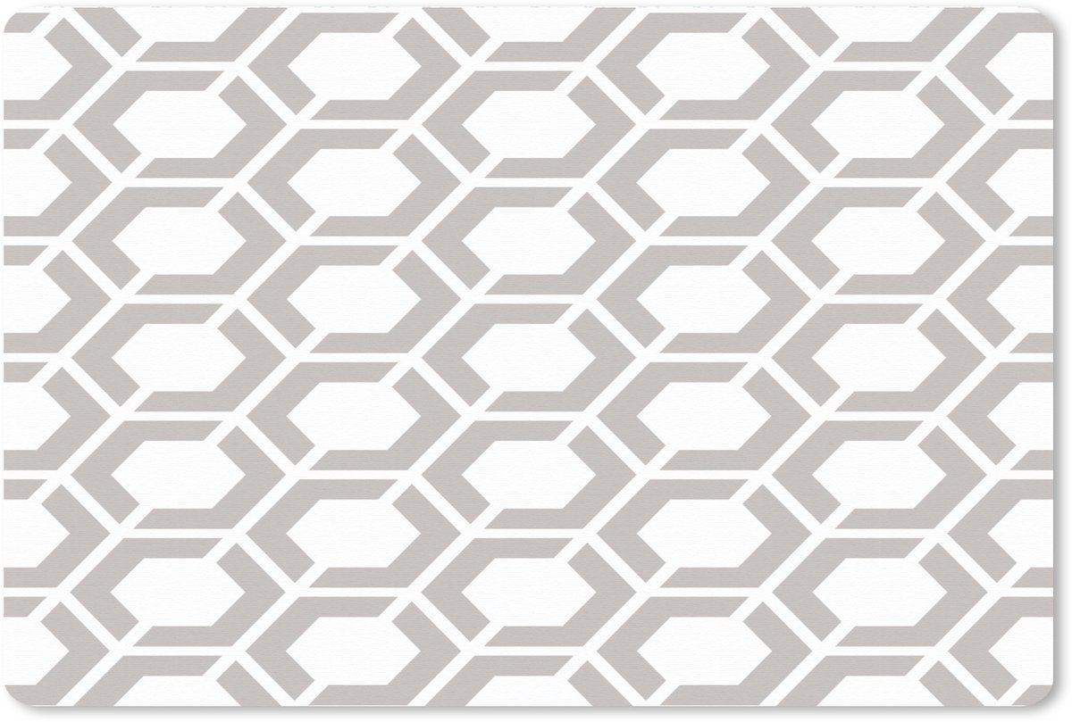 Muismat XXL 120x80 cm - Bureau onderlegger - Bureau mat Grafisch - Patroon - Modern - Hexagon - Bureaumat - Gaming mousepad xl - Bureaulegger groot - Computer deskmat