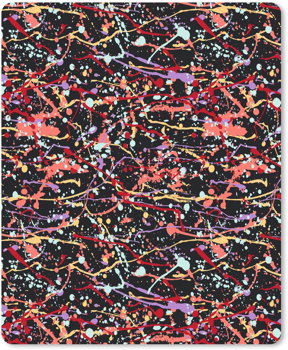 Muismat 19x23 cm - Mousepad Spat - Abstract - Waterverf - Zacht - Muismatten